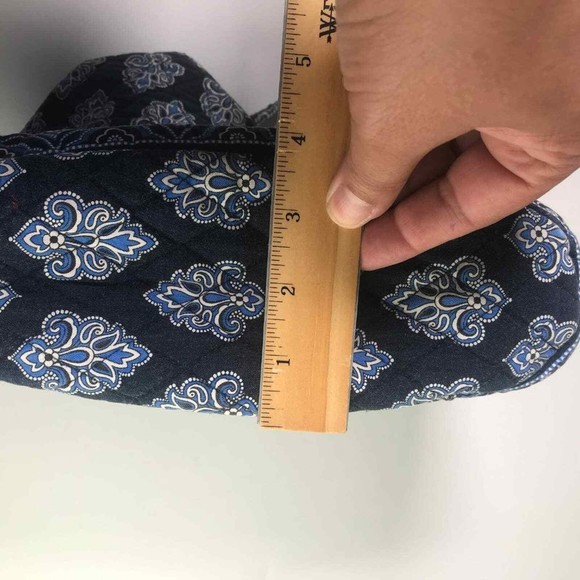 Vera Bradley Quilted Tote in Retired Calypso Blue White Bandana Print - Picture 12 of 13